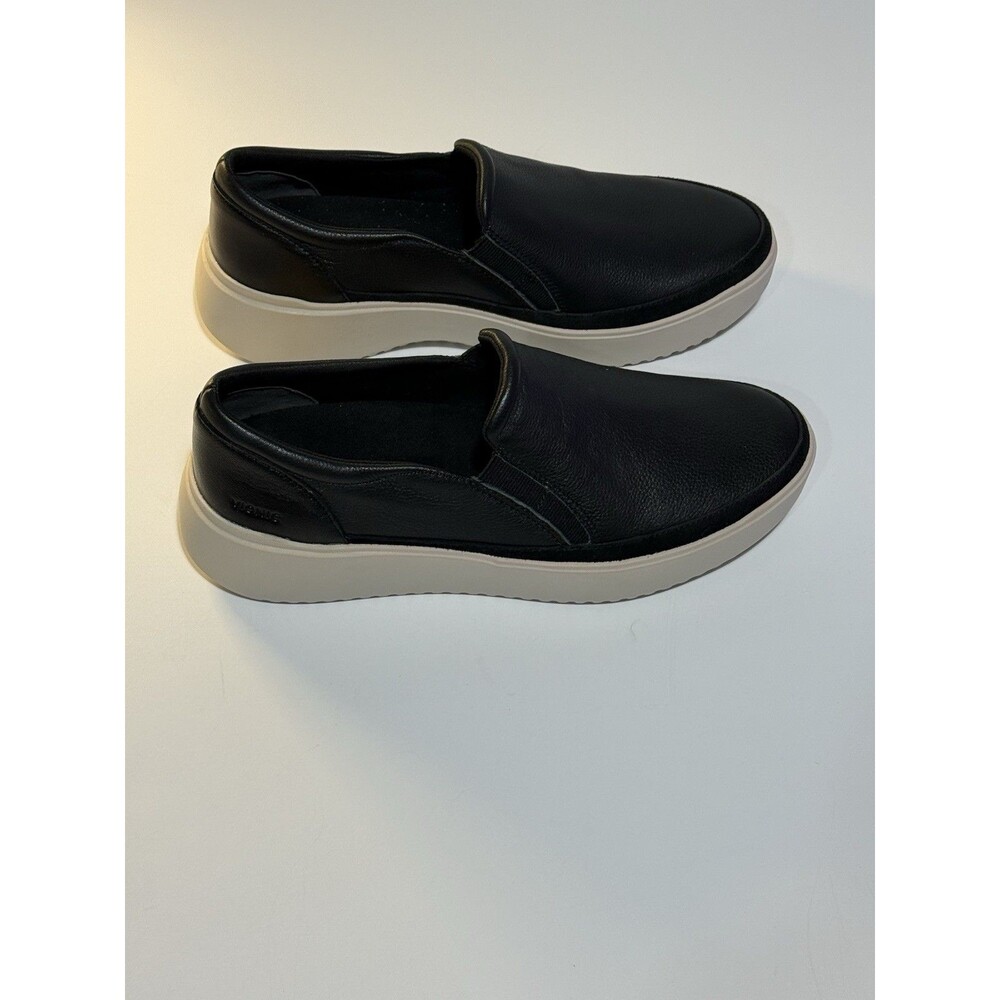 Vionic Platform Slip On Shoes Womens Size 9 Black Leather Kearny Sneaker - Picture 2 of 14